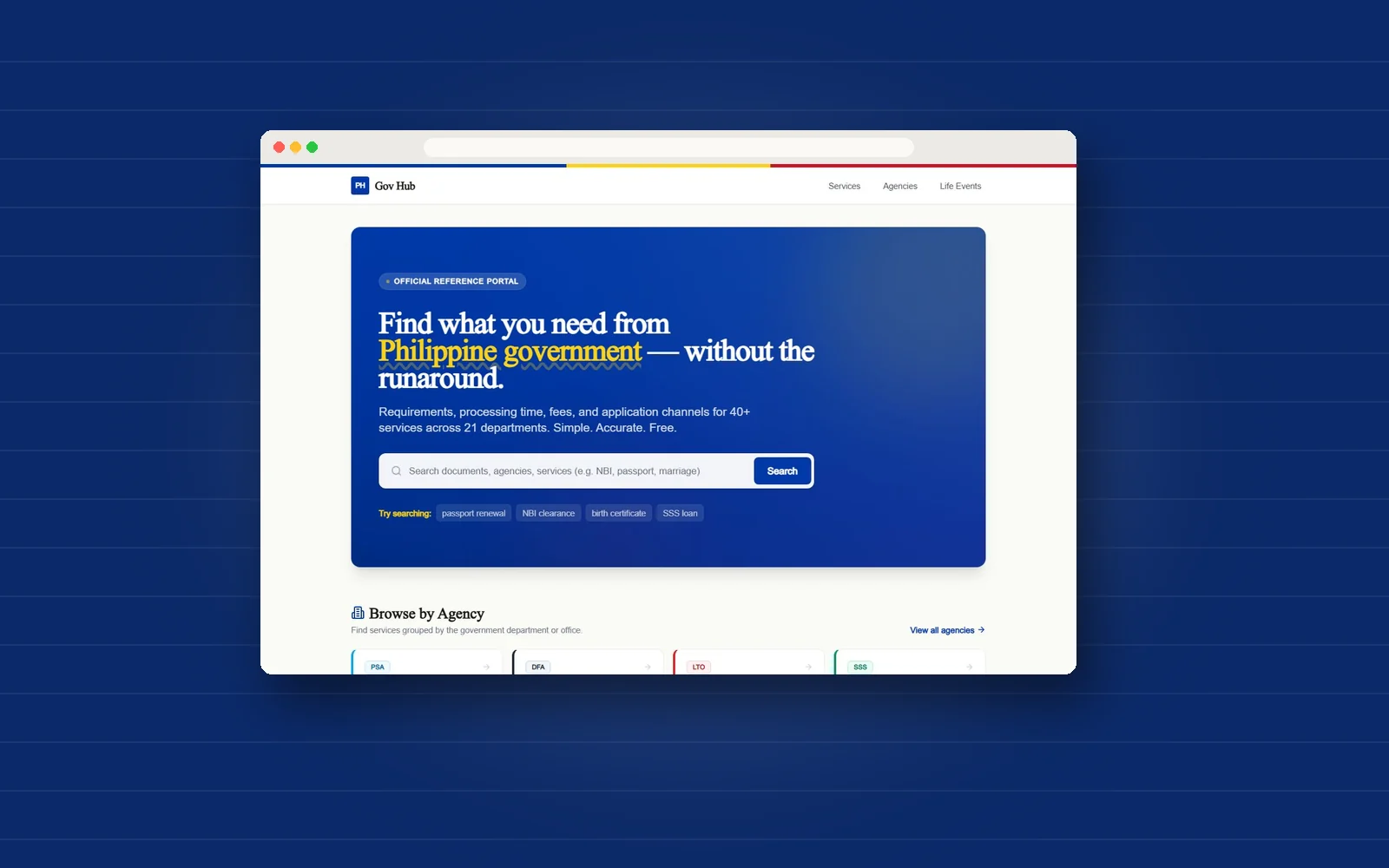 Philippine Government Hub project cover