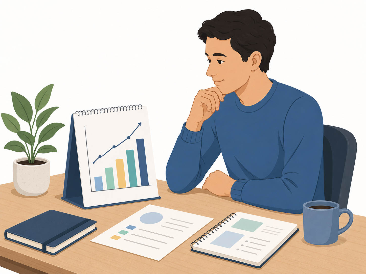 Business data analysis with charts and reports — representing measurable results from AI automation.