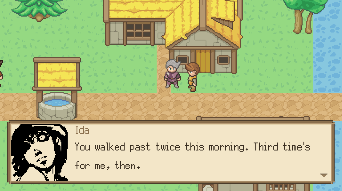 Long Way Around: a pixel-art conversation in the village